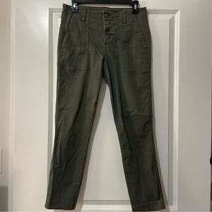 LEVEL 99 GREEN CARGO SLIM CUT PANTS